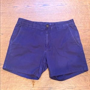 Navy Bonobos Stretched Chino Shorts, Size 31